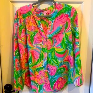 EUC silk Lilly Pulitzer blouse